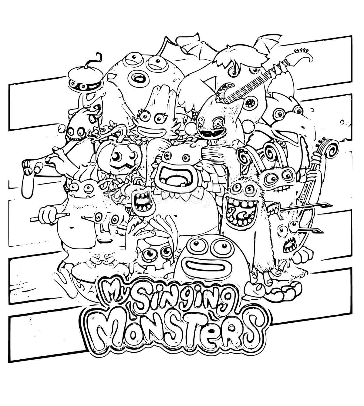 My Singing Monsters Coloring Pages  WONDER DAY — Coloring pages for  children and adults